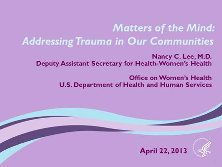 Addressing Trauma in Our Communities