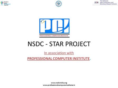 NSDC - STAR PROJECT In association with