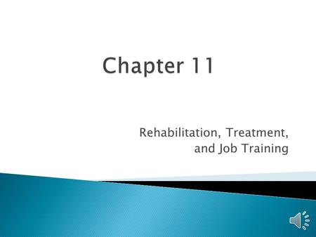 Rehabilitation, Treatment, and Job Training  Rehabilitation, Treatment, and Job Training are never very popular with conservatives  Why? ◦ They think.