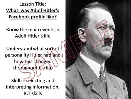 What was Adolf Hitler’s Facebook profile like?