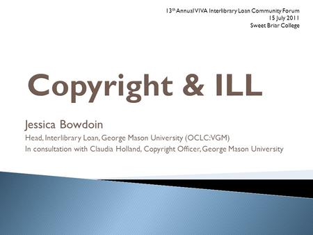 Copyright & ILL Jessica Bowdoin
