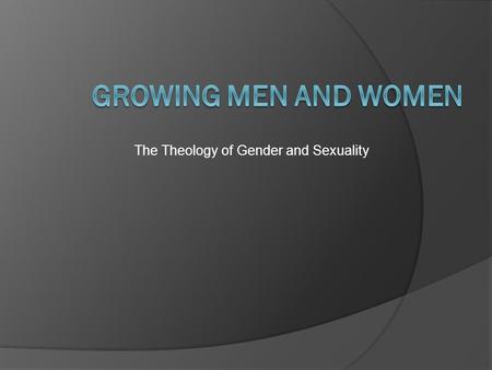 The Theology of Gender and Sexuality. Submission — women to men 1 Corinthians 11:3-16 1 Corinthians 14:34 Ephesians 5:22-24 Colossians 3:18 1 Peter.