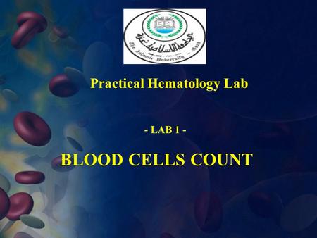 Practical Hematology Lab