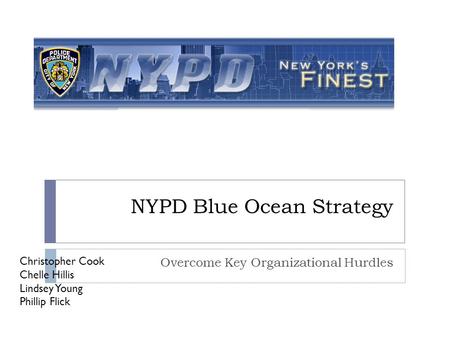 NYPD Blue Ocean Strategy