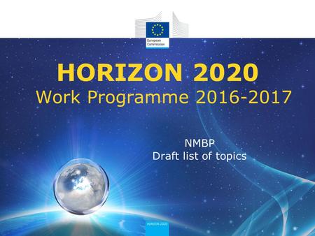 HORIZON 2020 Work Programme