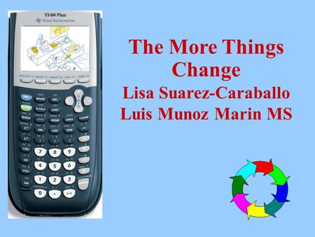 The More Things Change Lisa Suarez-Caraballo Luis Munoz Marin MS.