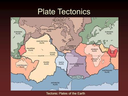 Plate Tectonics Tectonic Plates of the Earth.