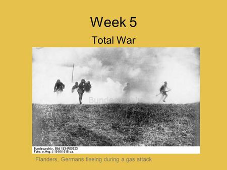 Week 5 Total War Flanders, Germans fleeing during a gas attack.