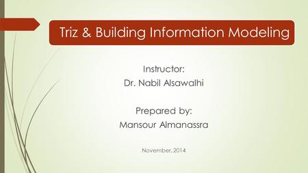 Triz & Building Information Modeling