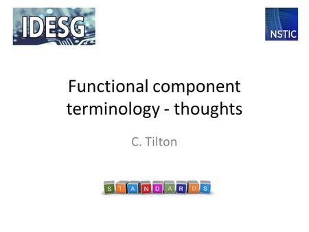 Functional component terminology - thoughts C. Tilton.