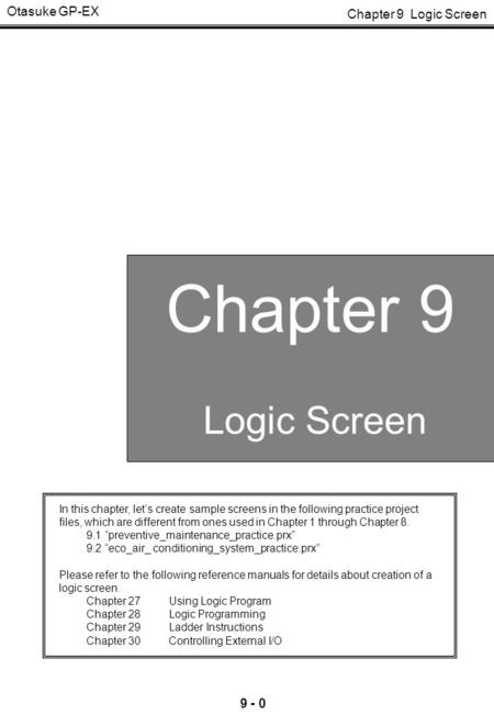 Otasuke GP-EX Chapter 9 Logic Screen