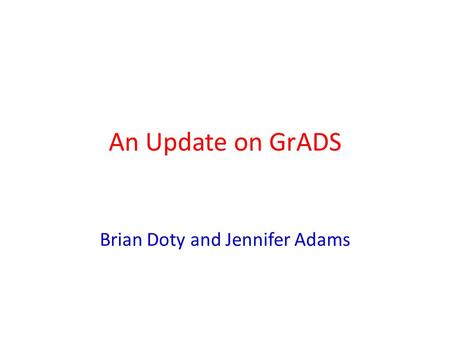 Brian Doty and Jennifer Adams
