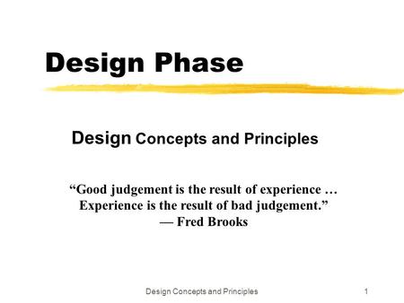 Design Concepts and Principles