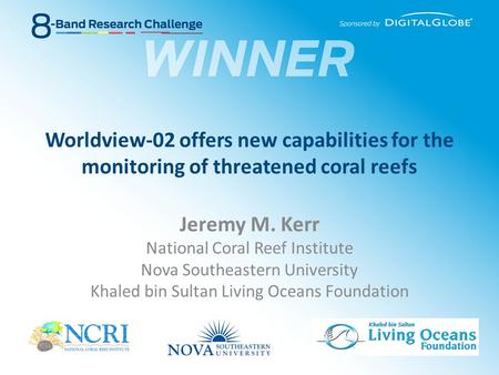 Jeremy M. Kerr National Coral Reef Institute
