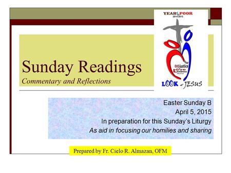 Sunday Readings Commentary and Reflections