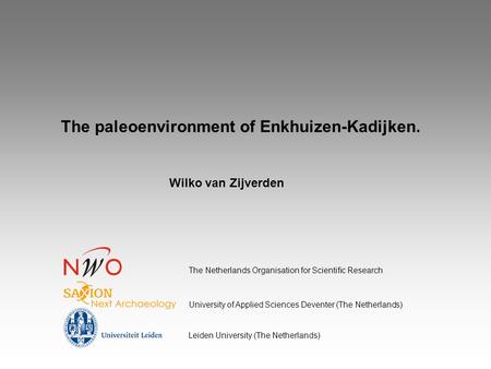 The paleoenvironment of Enkhuizen-Kadijken.