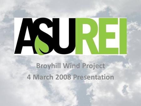 Broyhill Wind Project 4 March 2008 Presentation. Topics to cover REI background Broyhill Wind Project Visual analysis – Photo simulation – Shadow analysis.