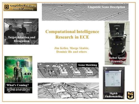 Computational Intelligence Research in ECE Target detection and Recognition Linguistic Scene Description Sketch Understanding What’s Coming? Jim Keller,