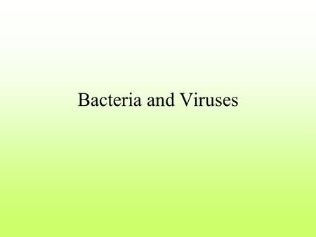 Bacteria and Viruses. Bacteria Prokaryotes are the oldest living things on Earth. Prokaryotes are single-celled organisms that do not have membrane-bound.