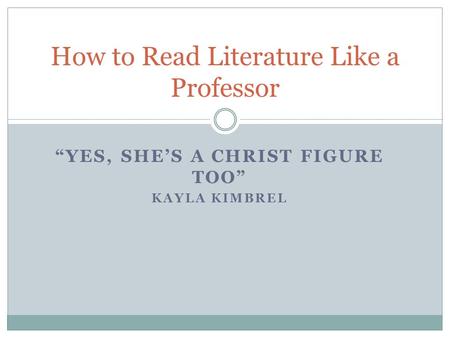 How to Read Literature Like a Professor