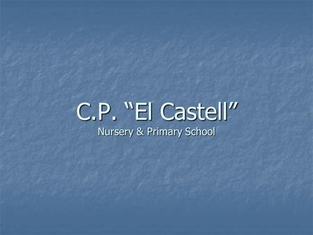 C.P. “El Castell” Nursery & Primary School. Albalat dels Sorells and Valencia, are situated on the east coast of Spain by the Mediterranean sea. Albalat.