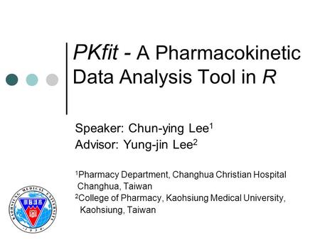 PKfit - A Pharmacokinetic Data Analysis Tool in R