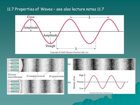 11.7 Properties of Waves – see also lecture notes 11.7