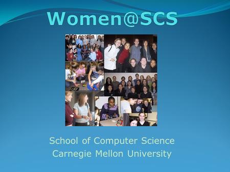 School of Computer Science Carnegie Mellon University.
