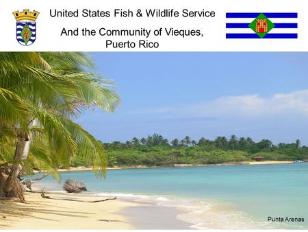 United States Fish & Wildlife Service And the Community of Vieques, Puerto Rico Punta Arenas.