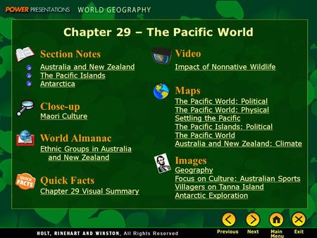 Chapter 29 – The Pacific World