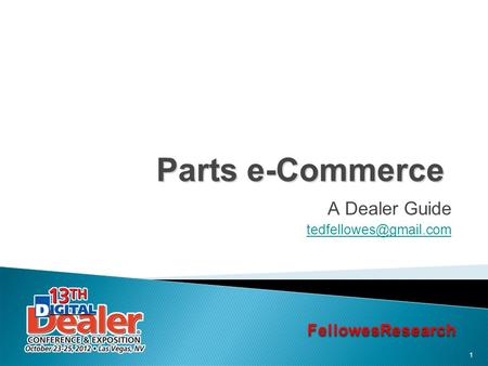 1 Parts e-Commerce A Dealer Guide