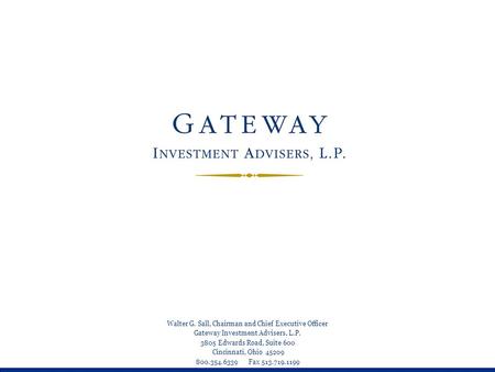 Gateway Strategy: Equity — Why Not?