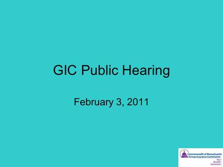 GIC Public Hearing February 3, 2011. What’s the Problem? Budget pressure on state revenues versus state expenditures continues despite some improvements.
