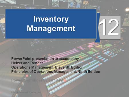 12 Inventory Management PowerPoint presentation to accompany