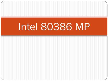 Intel 80386 MP.