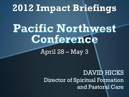 A strategic initiative of the Pacific Northwest Conference of the Free Methodist Church aimed at helping pastors and ministry leaders live and lead from.
