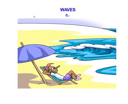 WAVES c lick. WHAT IS A WAVE? ·a disturbance ·created by a source ·travels through a medium A ripple forms when raindrops hit the pond. What is the source?