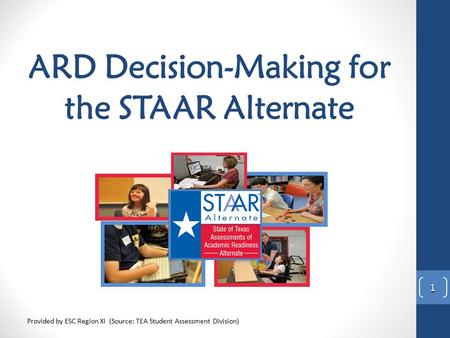 ARD Decision-Making for the STAAR Alternate