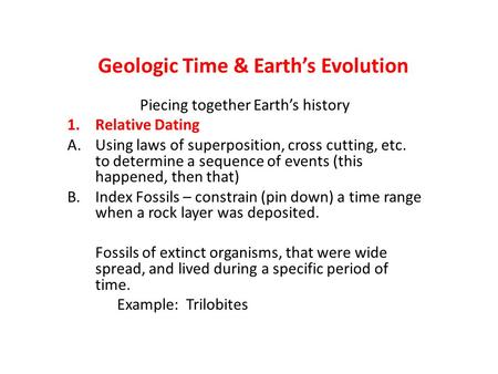 Geologic Time & Earth’s Evolution
