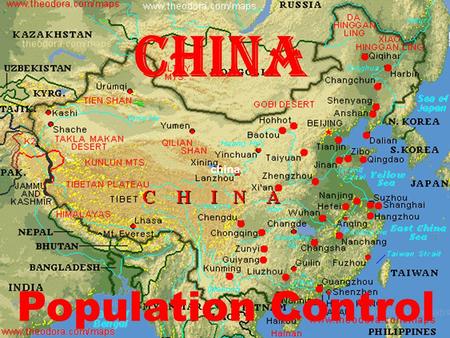 China china Population Control. China believes its population control policies are important if living standards throughout the country are to be improved.