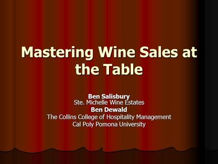 Mastering Wine Sales at the Table