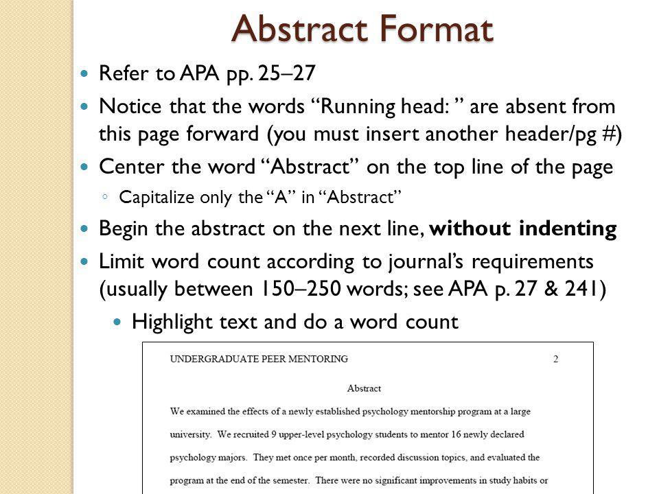 How To Write Apa Format In Word