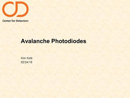 Avalanche Photodiodes