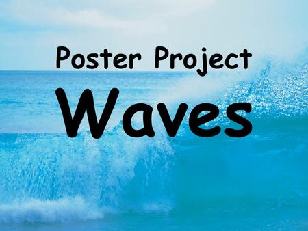 Poster Project Waves.