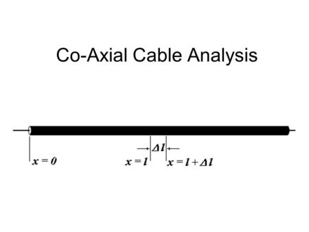 Co-Axial Cable Analysis. Construction Details Question 1 What is the fundamental equation relating the magnetic field surrounding a conductor and the.