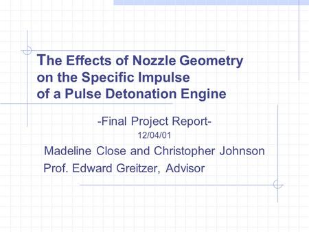 -Final Project Report- 12/04/01 Madeline Close and Christopher Johnson