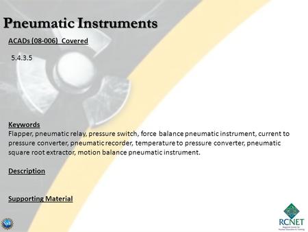Pneumatic Instruments