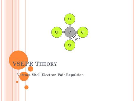 VSEPR T HEORY Valence Shell Electron Pair Repulsion.