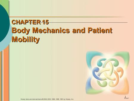 CHAPTER 15 Body Mechanics and Patient Mobility