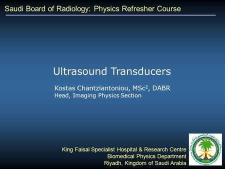 Ultrasound Transducers